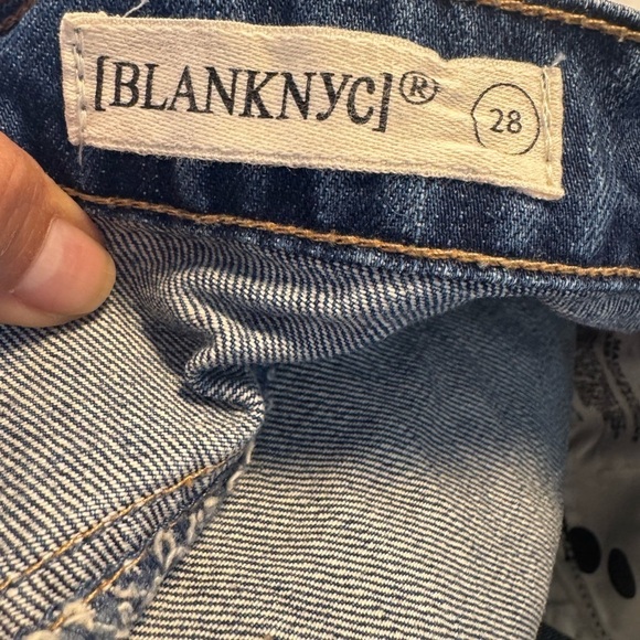 Free People BlankNYC Way Back When Stud Embellished Bling Cutoff Denim Skirt 28 - Picture 6 of 11